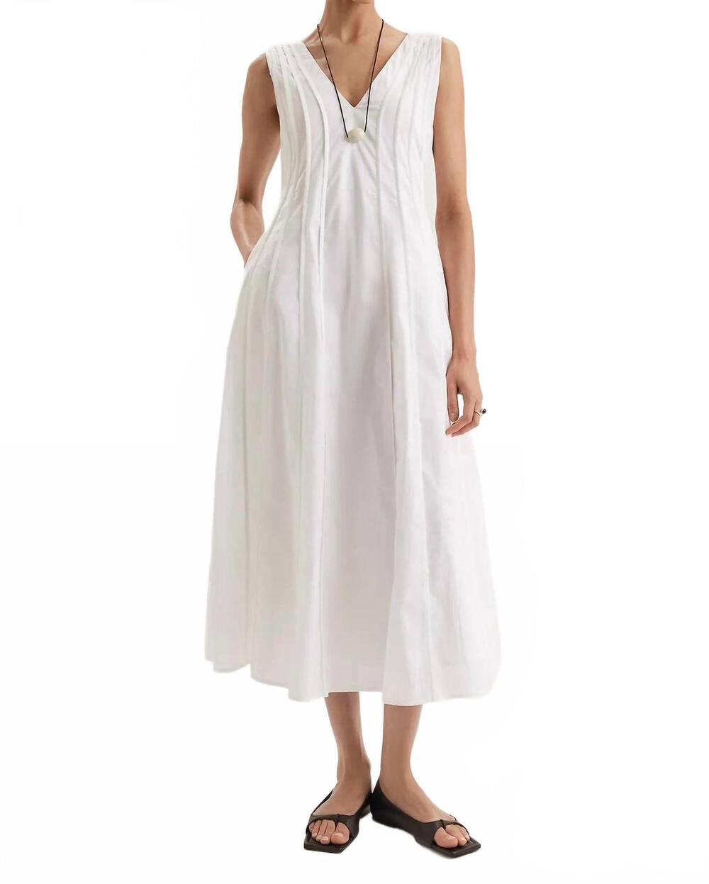 NEW MERLETTE raas midi dress in white